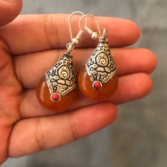 Bohemian Silver Earrings - Picture 2 of 4